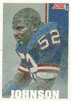 Pepper Johnson New York Giants 1991 Score NFL Team MVP #635